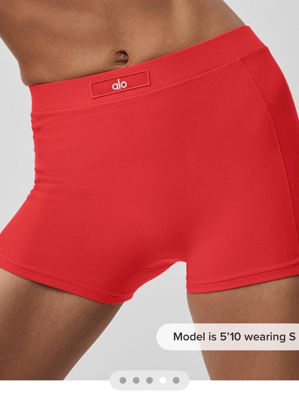 ALO Yoga Women's High-Rise Red Bike Shorts